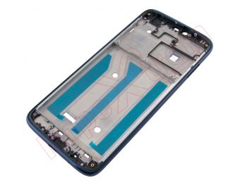 Carcasa frontal / chasis intermedio con marco azul para Motorola Moto G7 Power
